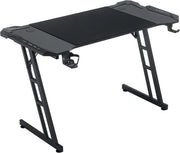 Scrivania Gaming Stabile con Alzo per Telefono e Porta per Cibi, 140x60 cm