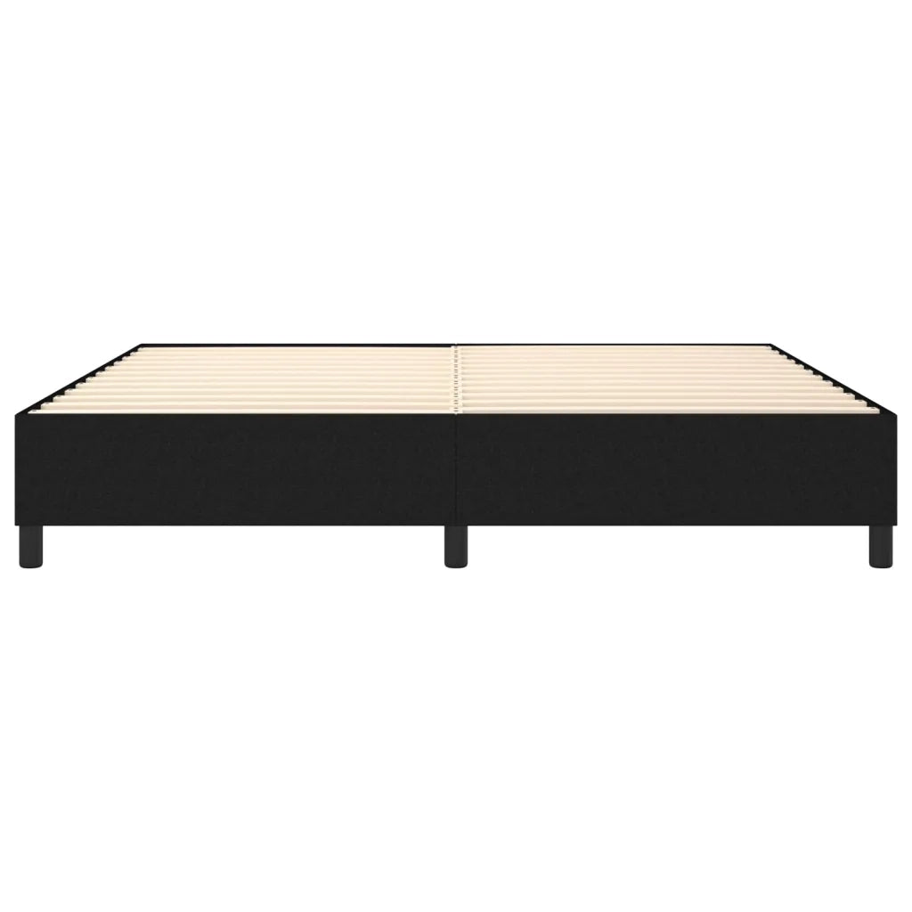 Struttura Letto a Rete a Molle Nero 200x200 cm in Tessuto 3120888