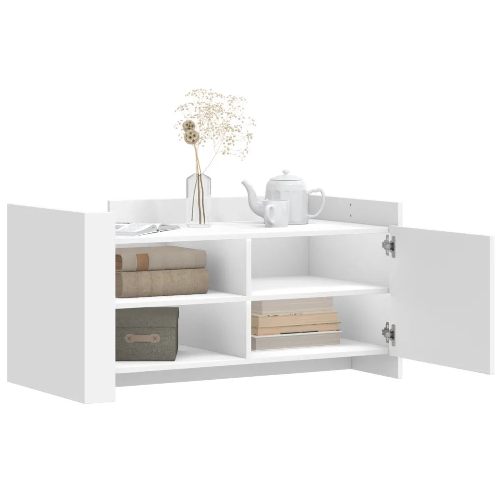 vidaXL Tavolino da Salotto Bianco 100x50x50 cm in Legno Multistrato
