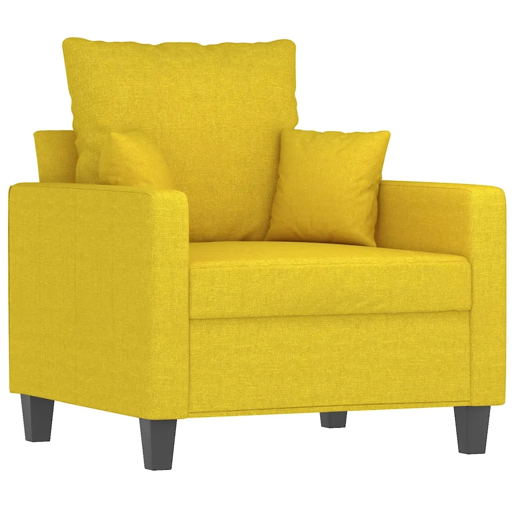 Poltrona-Divano Sedia Giallo Chiaro 60 cm in Tessuto 700350