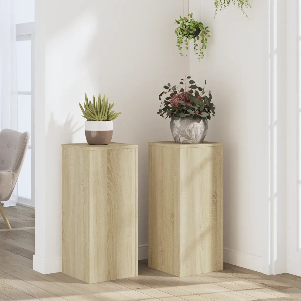 Supporti per piante | Sostegno per piante 2 pz Rovere 30x30x70 cm in Multistrato