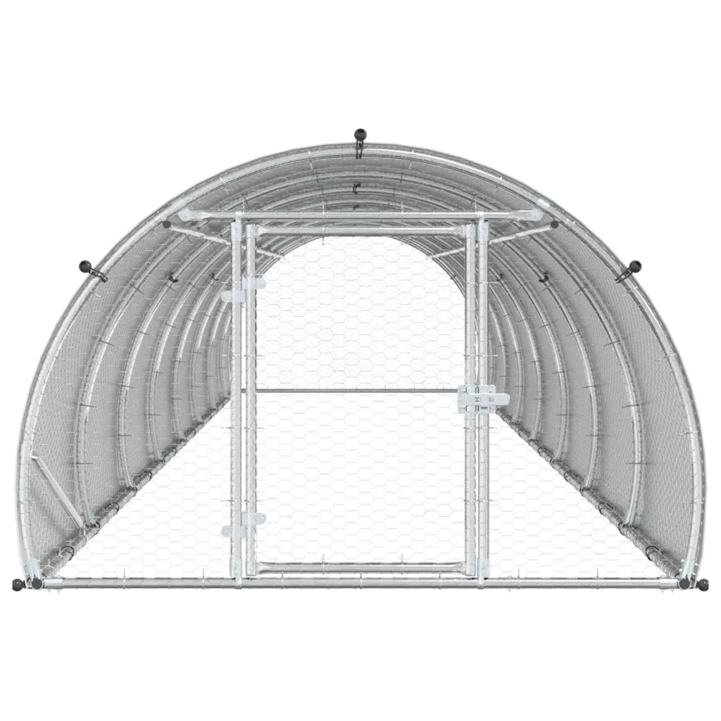 Pollaio Argento 800 x 150 x 100 cm Acciaio zincato 3434673