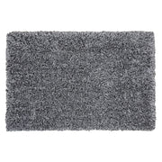 Tappeto Shaggy Tappeto a pelo lungo Solido poliestere bianco e Nero Rettangolare 140 x 200 cm