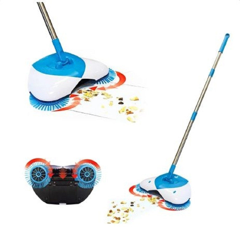 Trade Shop - Scopa Rotante Easy Aspirapolvere Pavimenti Con Setole Rotanti Senza Sacchetto -