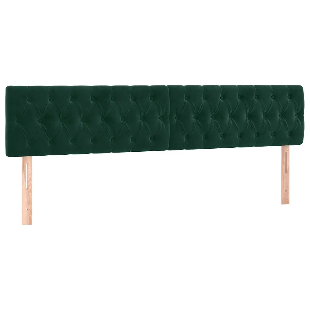 Testiera a LED Verde Scuro 180x7x78/88 cm in Velluto cod mxl 70825