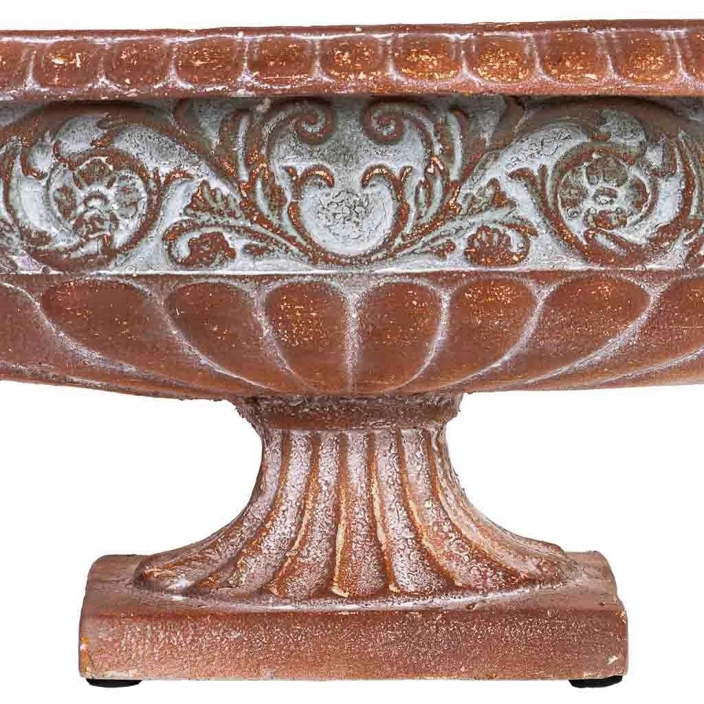 Centrotavola in rame magnesio 81x19x35,5h cm