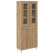 Credenza 2 pz | Madia | Buffet da pranzo | Armadio da pranzo Rovere artigianale Legno multistrato