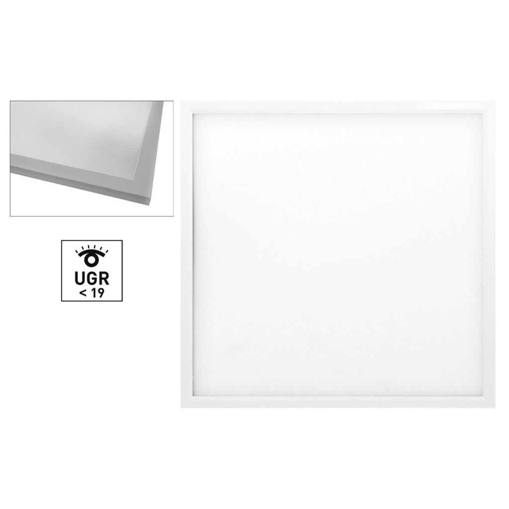 Alcapower Pannello LED 600x600mm 40W 4000lm 4000K UGR<19 Luce Naturale Driver Incluso Ideale per Uffici e Ambienti Professionali 595x595x10mm