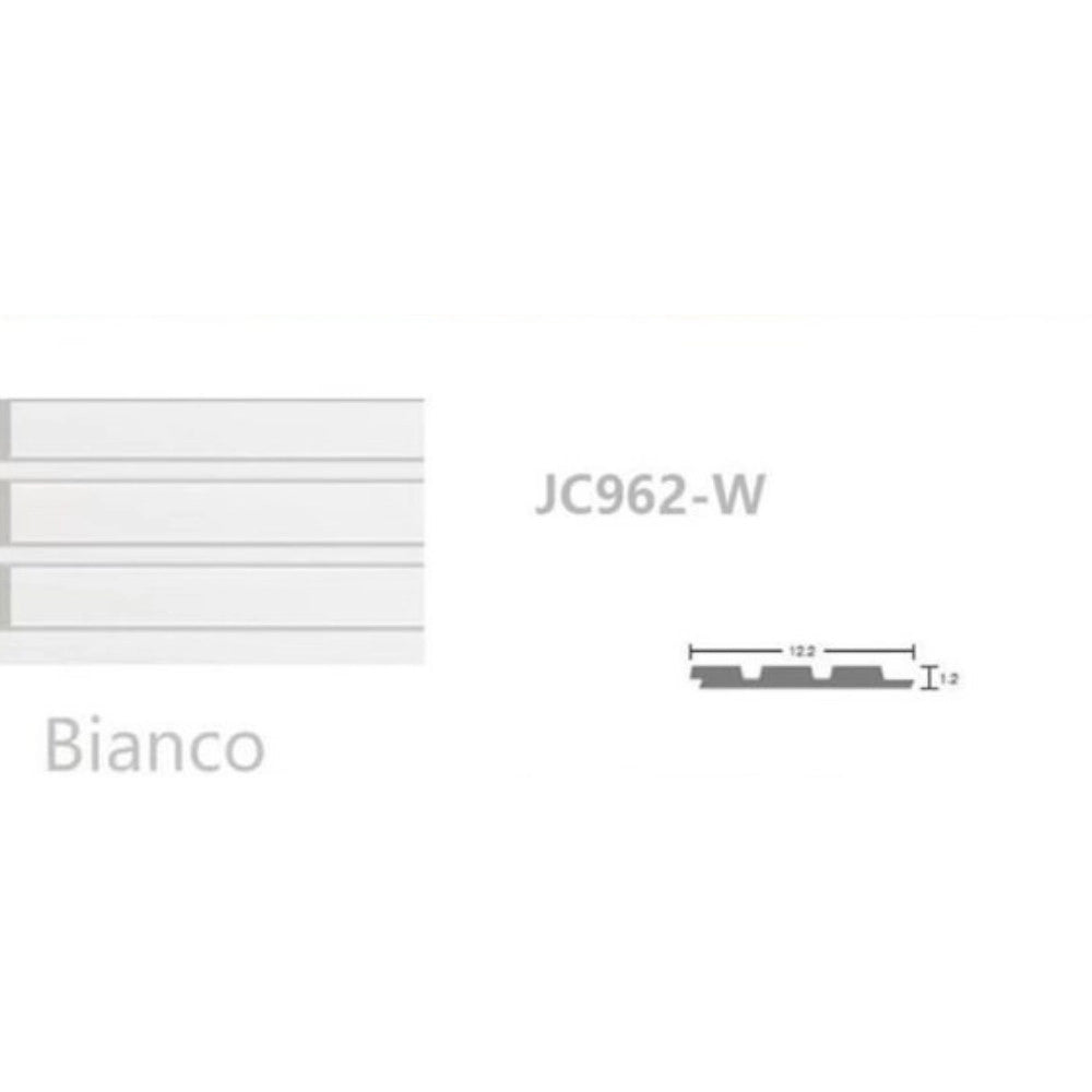 Trade Shop - Pannello Decorativo 3d Bianco 122x290 Cm Effetto Doghe Verticali In Ps -