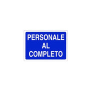 Cartello di informazione personale al completo cm 50x70