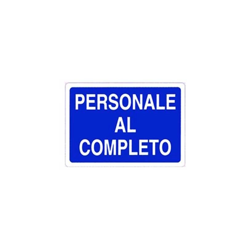 Cartello di informazione personale al completo cm 50x70