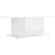 Tavolino da salotto | Tavolino da caff¨¨ | Tavolino da Soggiorno Bianco Lucido 102x55,5x40 cm in Truciolato