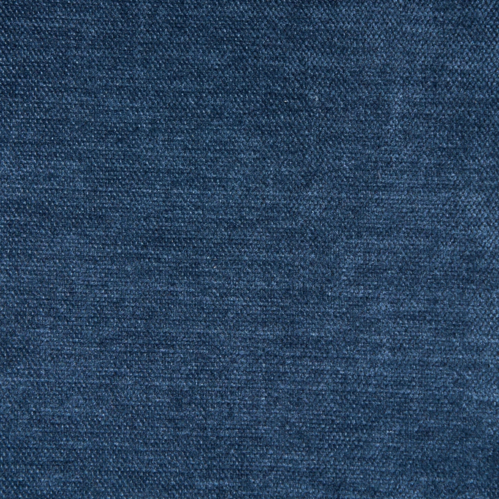Set di 2 sgabelli da bar con sedile imbottito in tessuto blu marino senza braccioli schienale curvo stile moderno