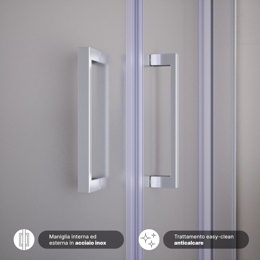 Box doccia  80x80 cm scorrevole vetro 6mm opaco con trattamento anticalcare h195cm scorrevole | Aruba