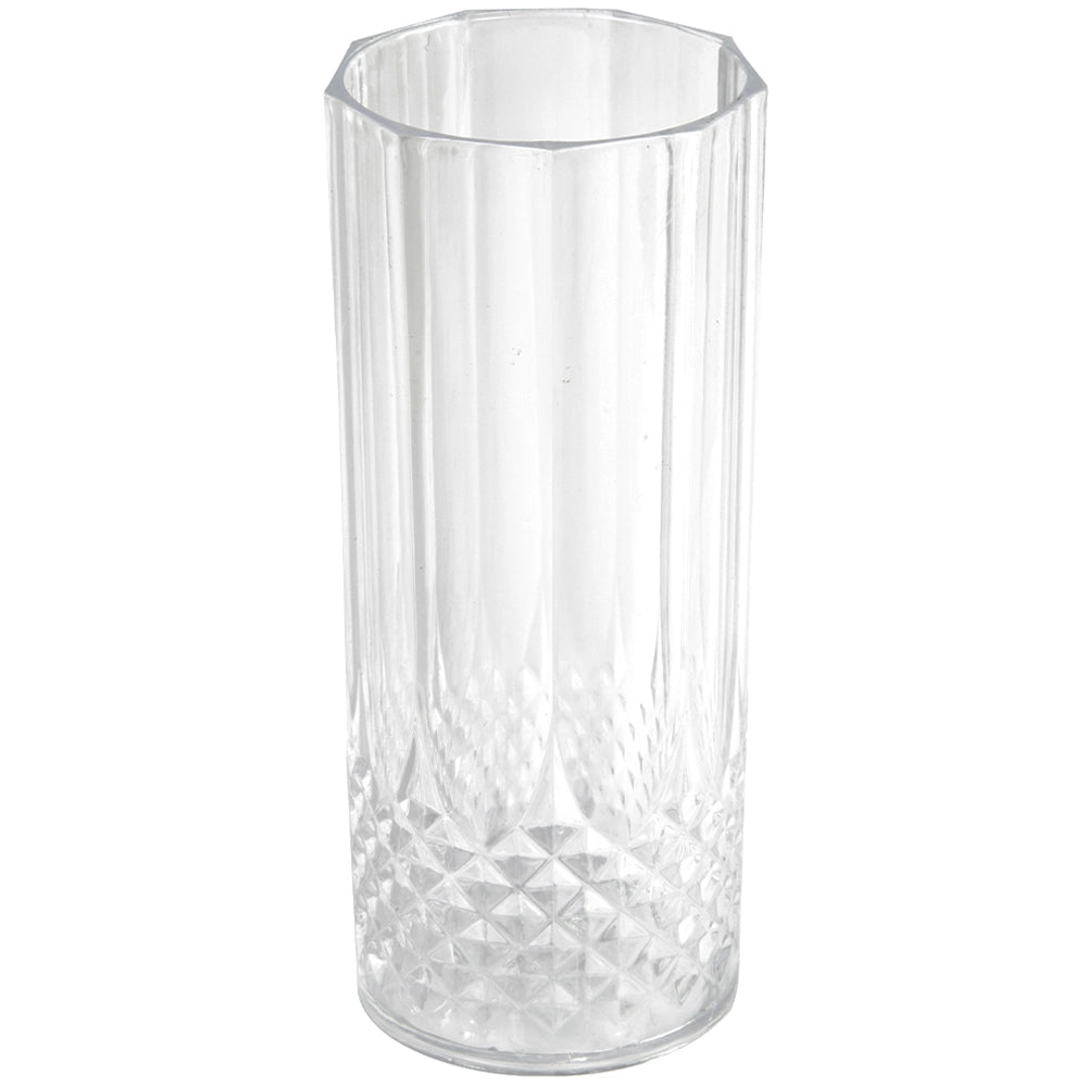 Set 6 Bicchieri Plastica Dura Effetto Cristallo Realistico 400 ml Riutilizzabili