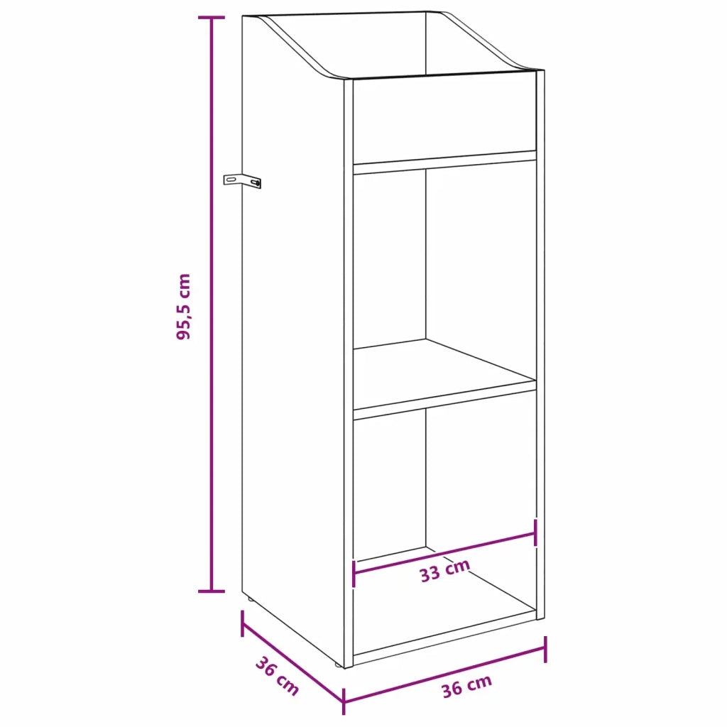 Mobile porta vinili Legno antico 36 x 36 x 95,5 cm 8012832