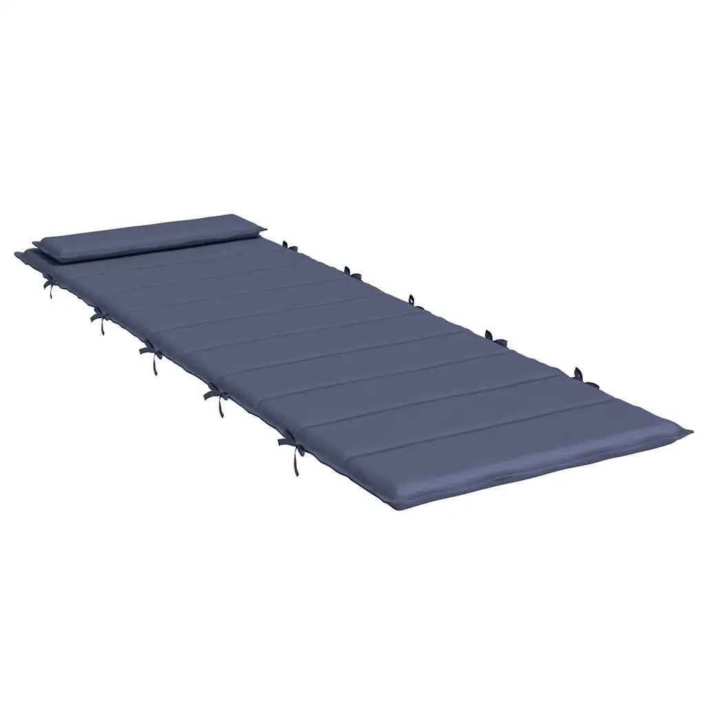 Cuscino per Lettino Blu Marino 180x60x4 cm in Tessuto Oxford 379256