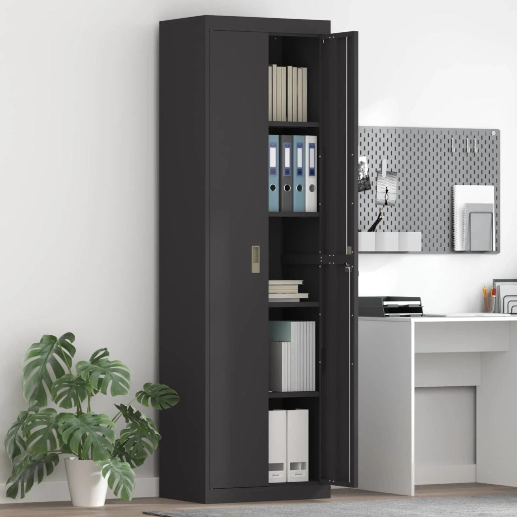 Armadio Nero 60 x 40 x 200 cm Acciaio