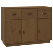 Buffet credenza cassettiera armadio mobile contenitore organizer per cucina soggiorno salotto 100 x 40 x 75 cm legno massello di pino marrone 02_0035729