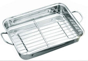 Kinghoff KH-1377 Teglia per arrosti in acciaio inossidabile con griglia 35 cm