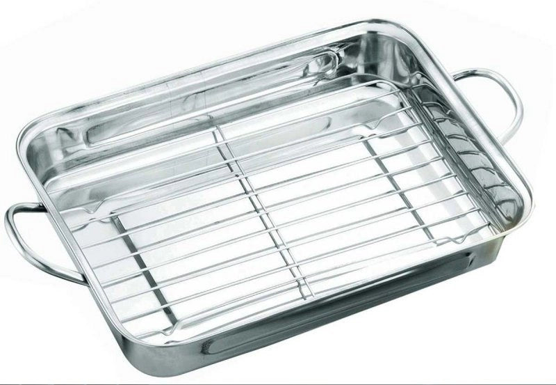 Kinghoff KH-1377 Teglia per arrosti in acciaio inossidabile con griglia 35 cm