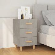 Comodino-Tavolino da notte Grigio Cemento 40x40x66 cm in Legno Multistrato 638427