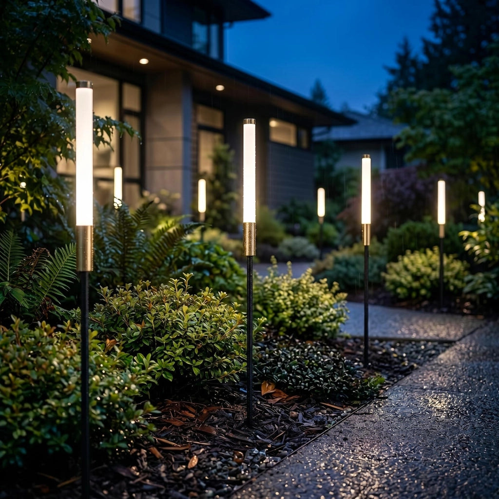 Lampione con Picchetto LED 0.5W Basso Consumo 24V Lampioncino Stelo di Luce Naturale 4000K Giardino Terreno Cespugli altezza 60cm