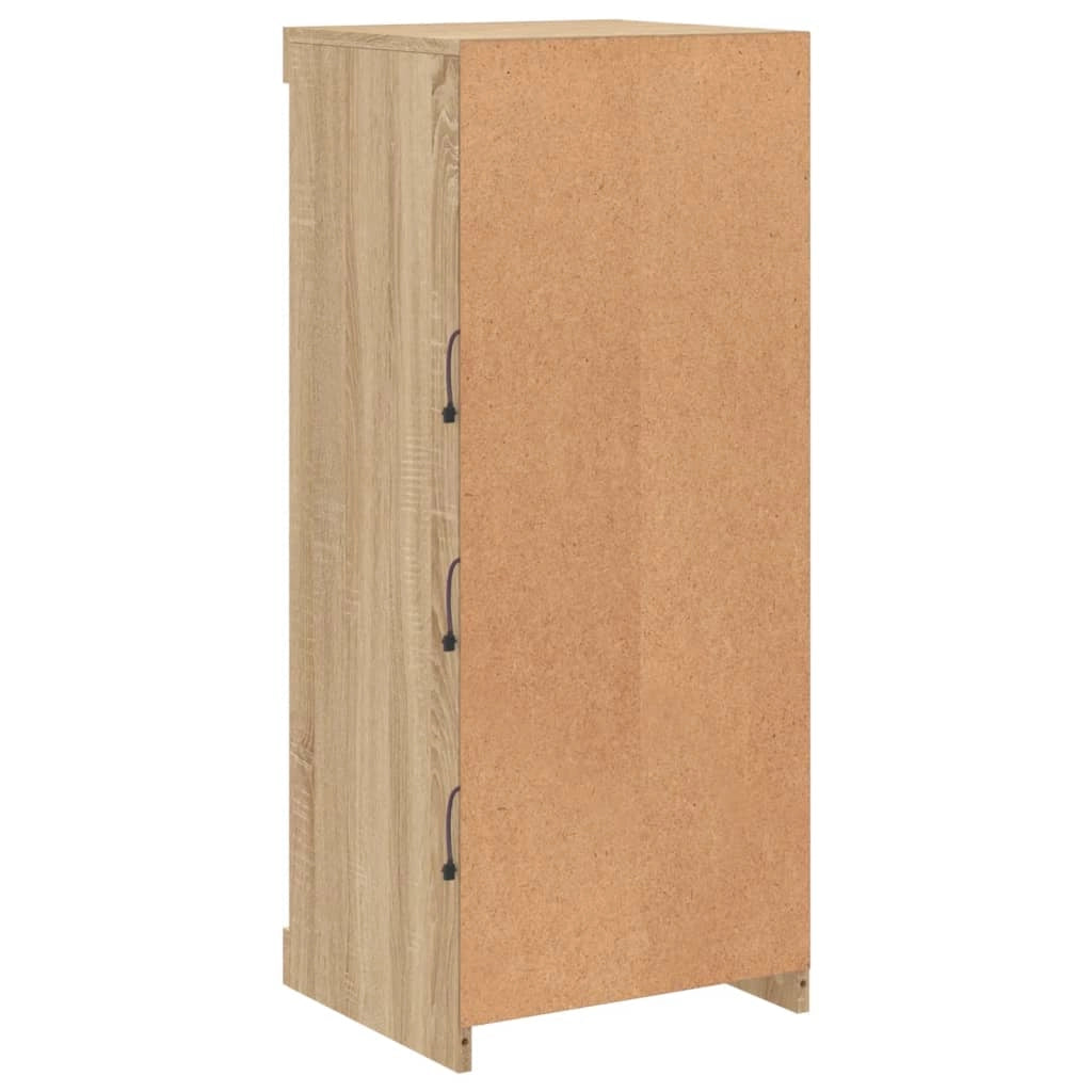 Buffet credenza cassettiera armadio mobile contenitore organizer per cucina soggiorno salotto con luci LED Sonoma 41 x 37 x 100 cm marrone 02_0029958