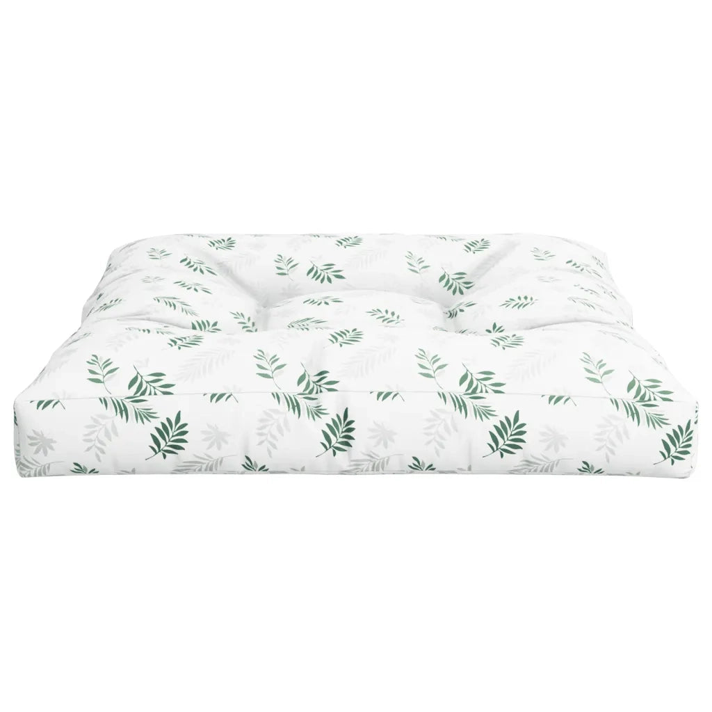 vidaXL Cuscino per Pallet con Motivo a Foglie 70x70x12 cm in Tessuto