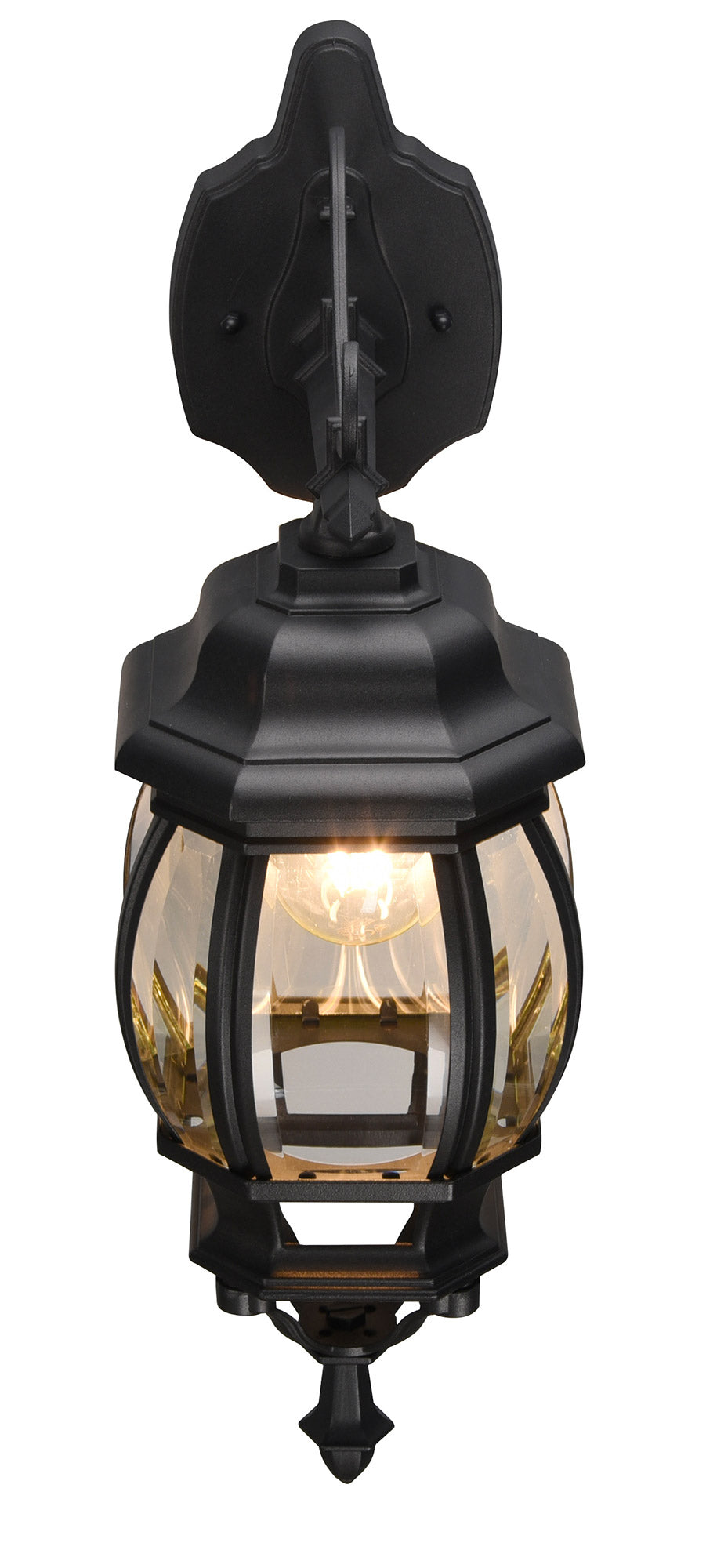 Applique da Esterno Attacco E27 in Alluminio Nero Opaco