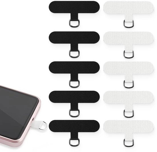 Pannelli Vervangenti per Cavo Telefono Universali - Anello Metallico - 10 Pezzi - Non Blocca Porta Carica - Adatto per Smartphone
