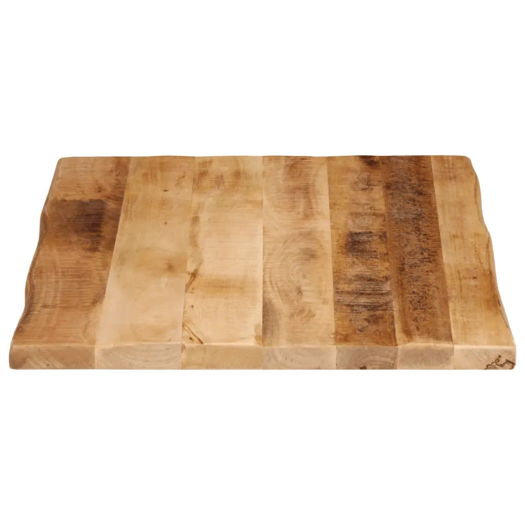 Piano Tavolo Bordi Vivi 70x60x2,5cm Legno Massello Mango Grezzo 370667