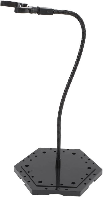 Displaybeugel per figurine d'azione e pupazzi, ABS acciaio inox, beugel per stop-motion per pupazzi da 15 cm (nero)