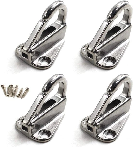 Hendecapompa RVS con Attacco a Sfascio e Viti - Set da 4 - Acciaio Inox Marine Grade 316.