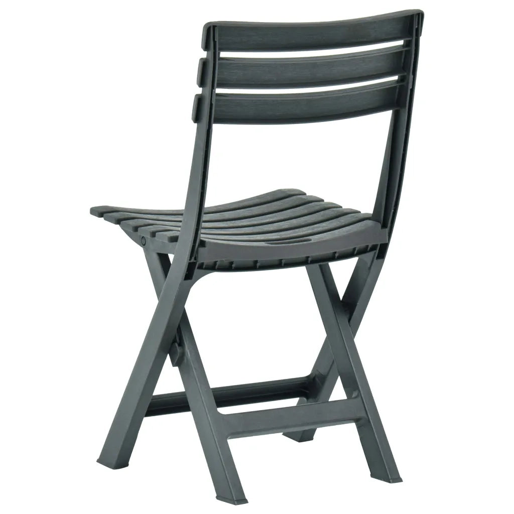 Sedie da Giardino Pieghevoli 2 pz in Plastica Verde 48789