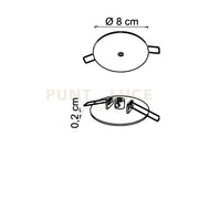 BASE-1 INC B BASI INCASSO  per sospensione, base rotonda bianco opaco 1 punto luce
