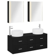 Set di mobili per il bagno 5 pcs Rovere Nero 3407048