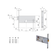 Elettroserratura Inf.Fasce All 14510-70-0 Cisa