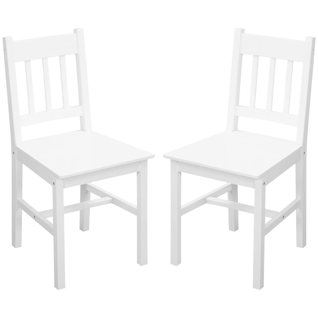 Set 2 Sedie da Pranzo ¨C zephmum ¨C Bianco Legno Pino 41x46,5x85,5 cm