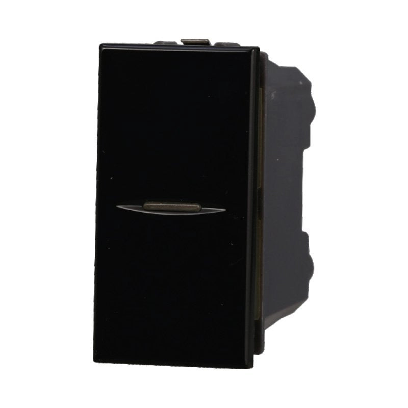 Interruttore Assiale 1P 16A Unipolare Colore Nero Compatibile Con Bticino Axolute