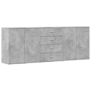 Credenze 3 pz | Madia | Buffet da pranzo | Armadio da pranzo Grigio Cemento in Legno Multistrato