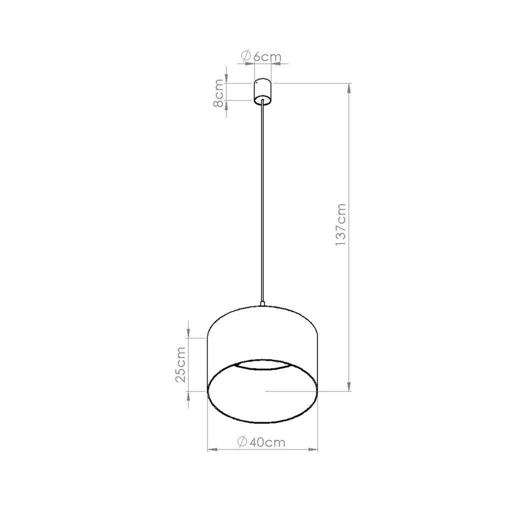 Lampada a sospensione minimal borgogna 40cm E27 PURELA
