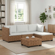 5 pz Set Lounge in Rattan con Cuscini GENDT Rattan naturale 3429848