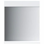 Specchio Bagno e Ripiano BERG Bianco 60x12x70 cm Legno Massello