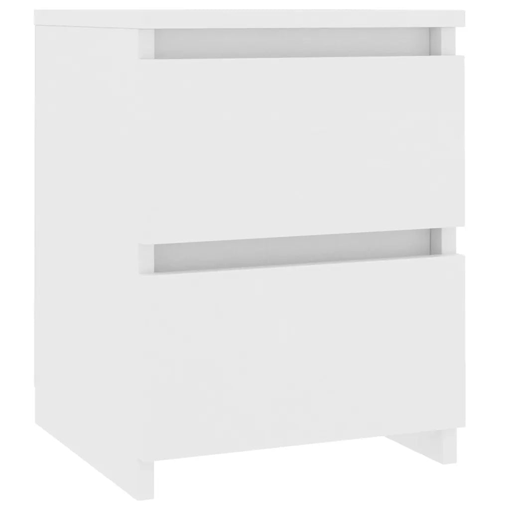 Comodini 2 pz Bianco 30x30x40 cm in Legno Ingegnerizzato 800514