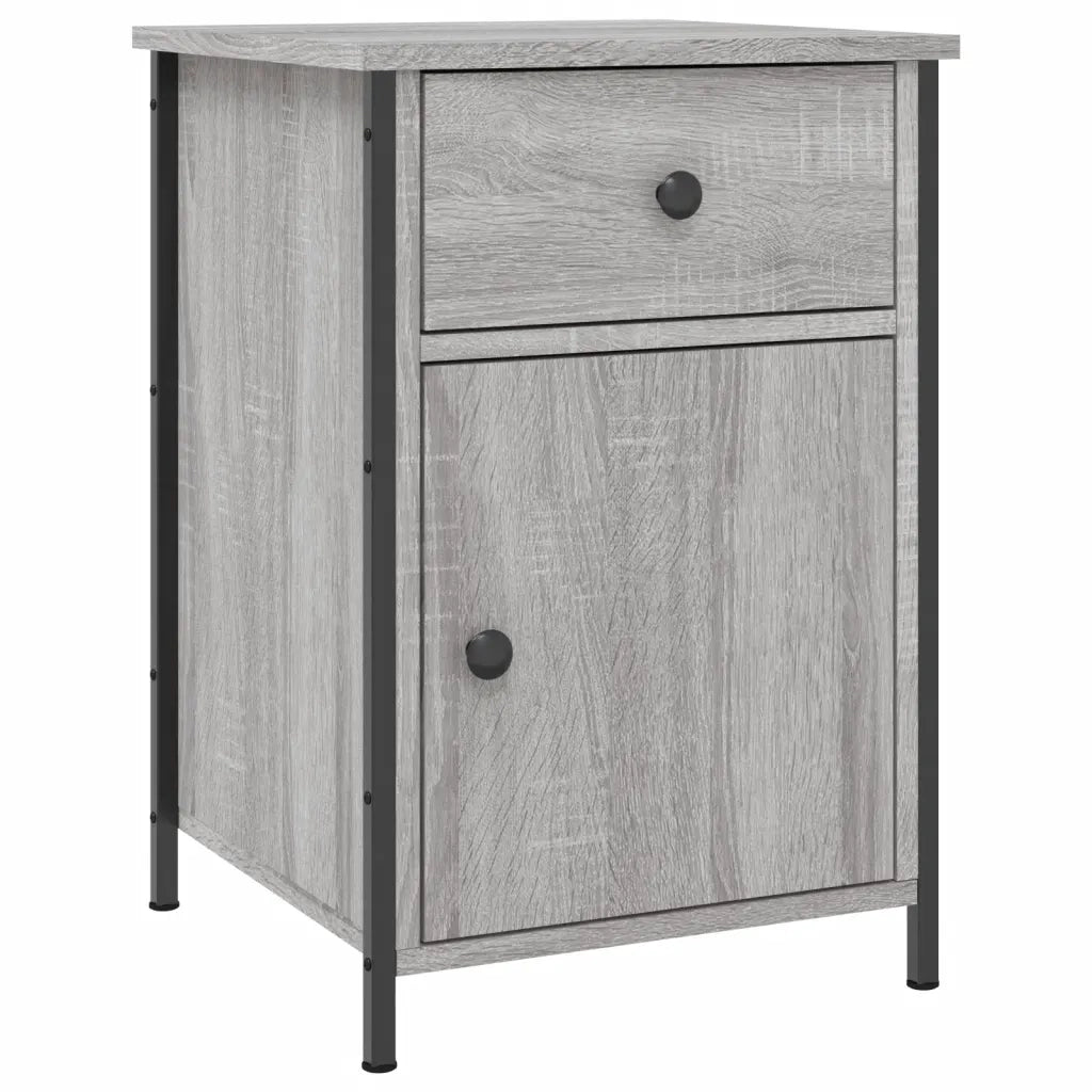 Comodini 2 pz-Set di 2 Tavolino da notte Grigio Sonoma 40x42x60 cm in Legno Multistrato 333171