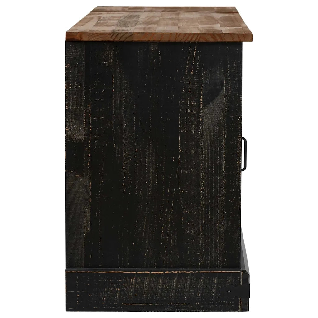 Mobile Porta TV HALDEN 2 Ante Scorrevoli Nero 150x40x60 cm 4018416
