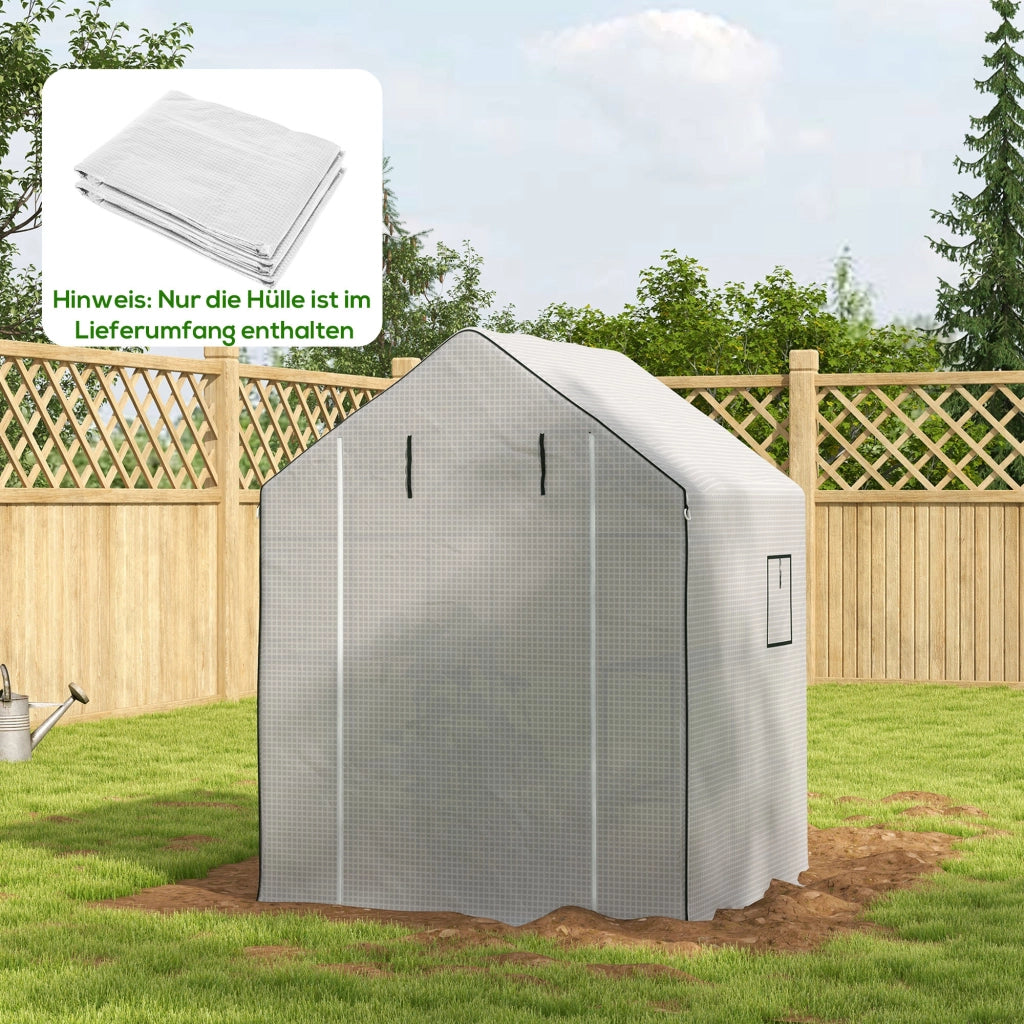 Serra ¨C zephmum ¨C 140x143x190 cm, bianco, effetto vetro
