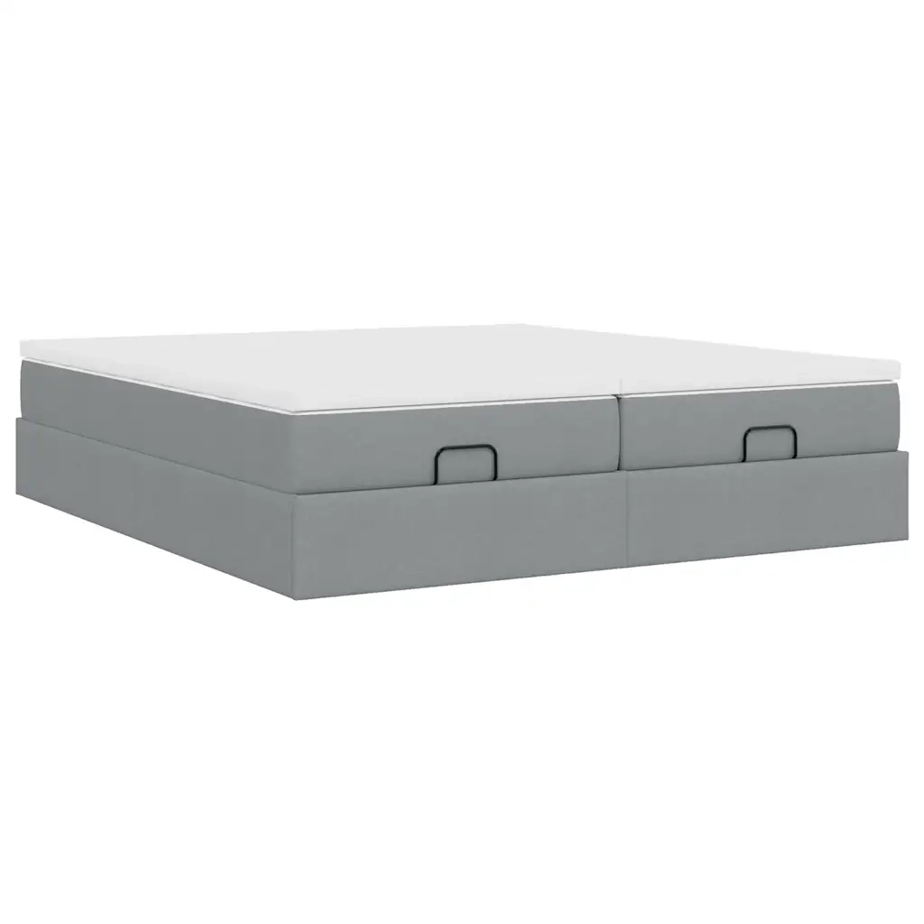 Struttura Letto Pouf con Materassi 160x200 cm in Tessuto 3311234