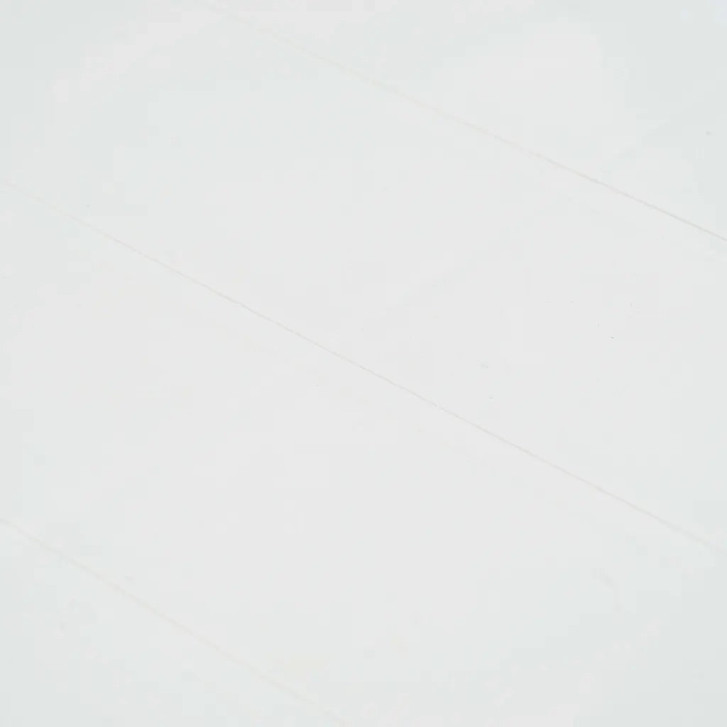 Tavolo da Giardino Bianco 220x90x72 cm in Plastica Stile Rattan